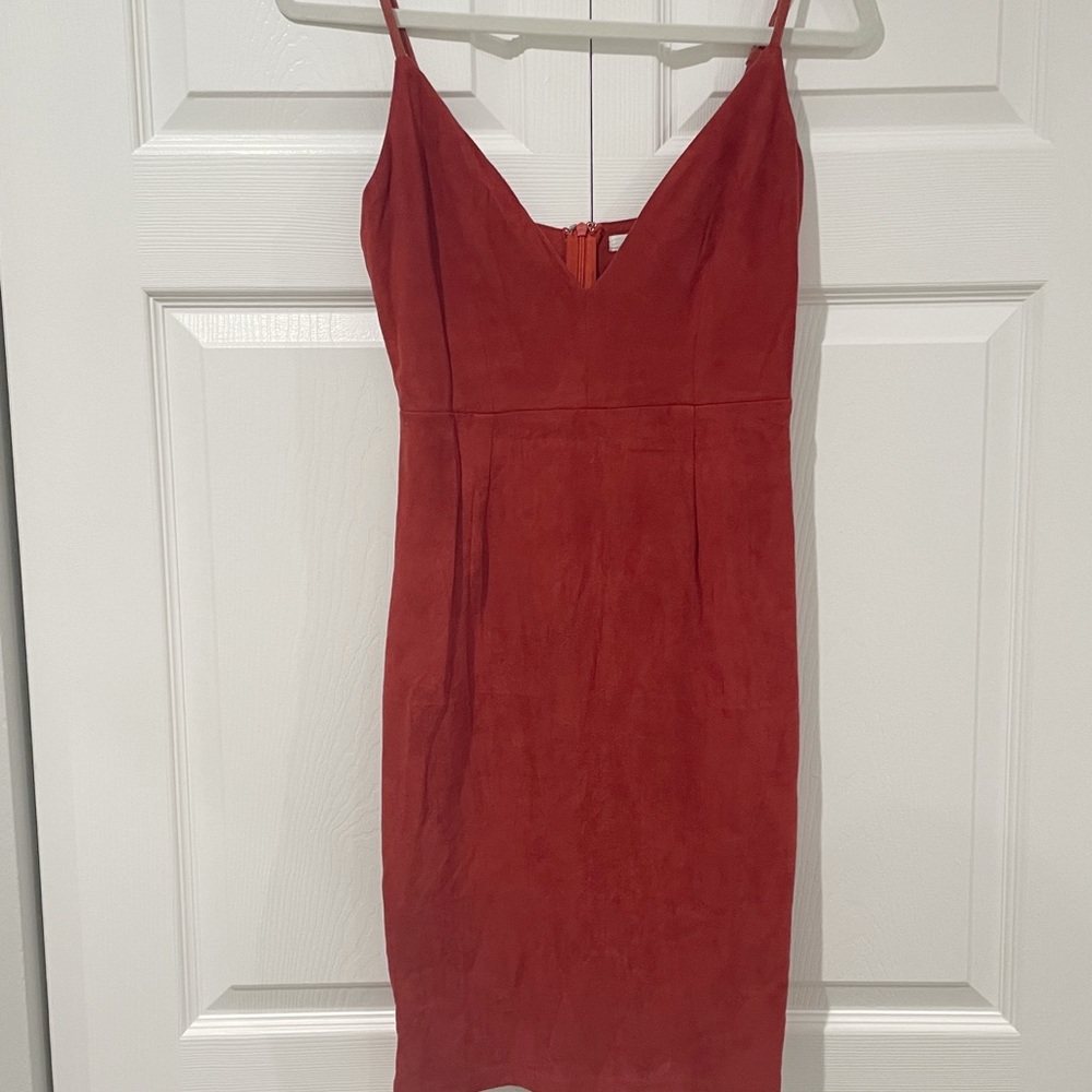 Red/Maroon Velvet Dress from LF. Size US 4
